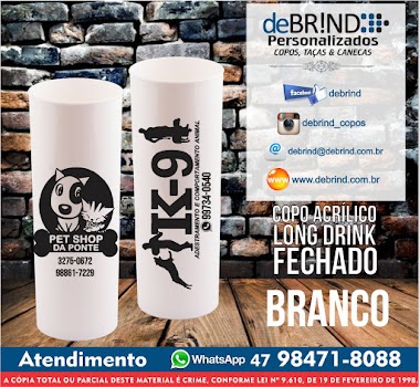 COPO PERSONALIZADO PET SHOP CANIL TREINAMENTO 