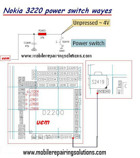 Nokia 3220 Power Switch Ways / Power Button Jumpers / Power Switch Problem - Solutions