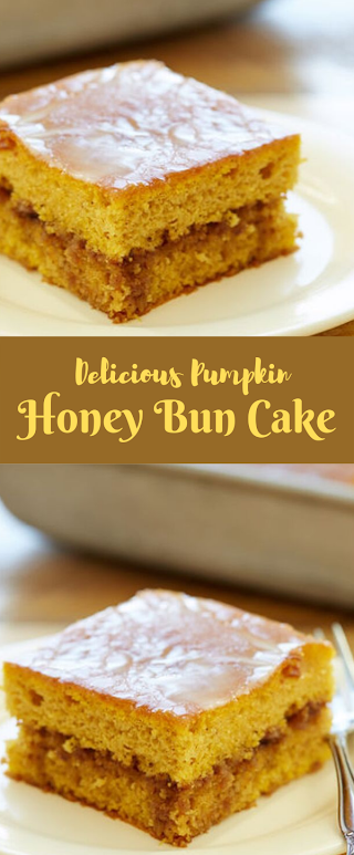 DELICIOUS PUMPKIN HONEY BUN CAKE EASY #cake #pumpkin