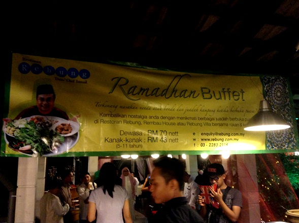 buffet ramadhan 2013, restoran rebung