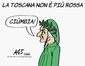 toscana, pd, dante, amministrative 2018, ballottaggi, politica, vignetta, satira