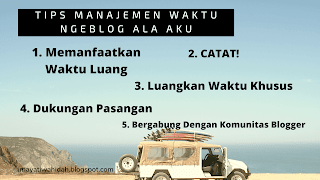 Tips Managemen Waktu Ngeblog Ala Aku