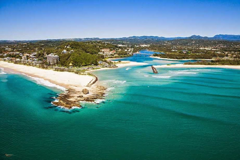 Australian National Clean Beach Currumbin Aerial view