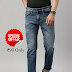 Blue Slim Fit Polyrster Jeans For Men 