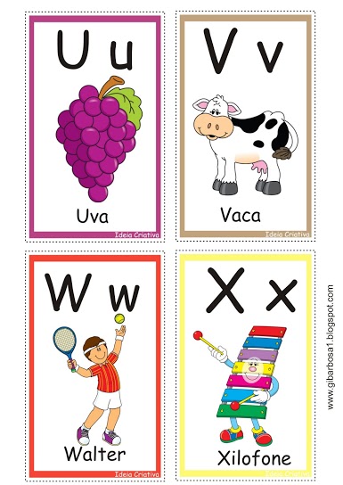 Cartas Letras do Alfabeto para Jogo Pedagógico  Ideia 