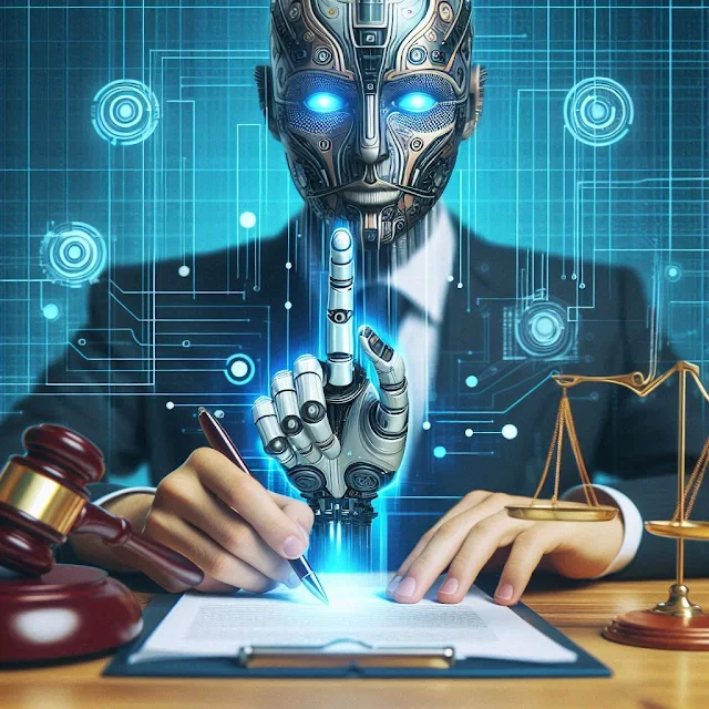 Abogado trabajando con inteligencia artificial y herramientas digitales para agilizar procesos legales