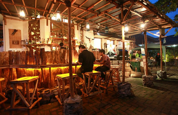 Contoh Desain  Gambar Cafe Warung  Kopi Dari  Bambu  Terbaru 