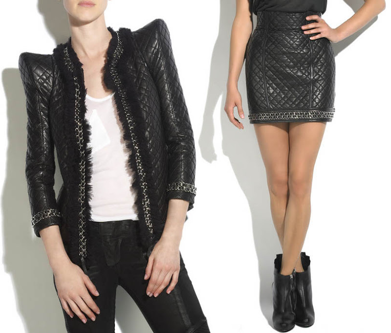 quilted leather jacket. Balmain Quilted Leather Jacket