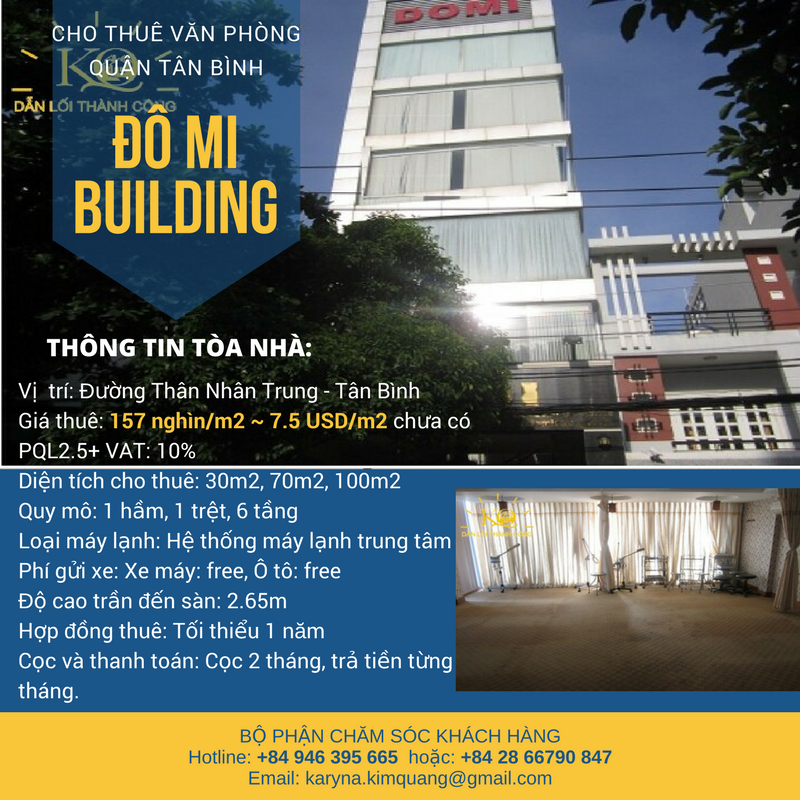 Cho thuê văn phòng quận Tân Bình Đô Mi building