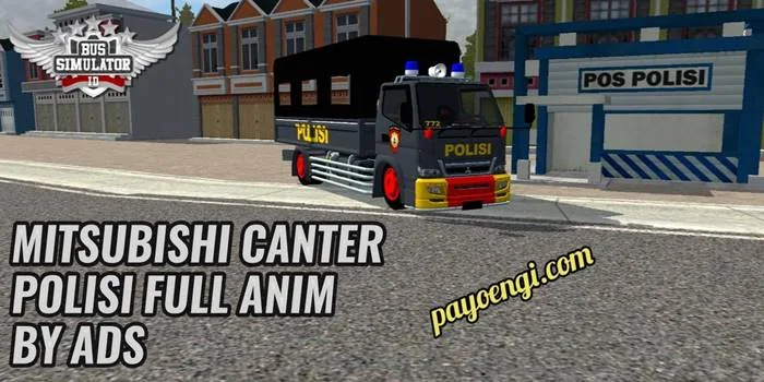 download mod bussid truck canter polisi