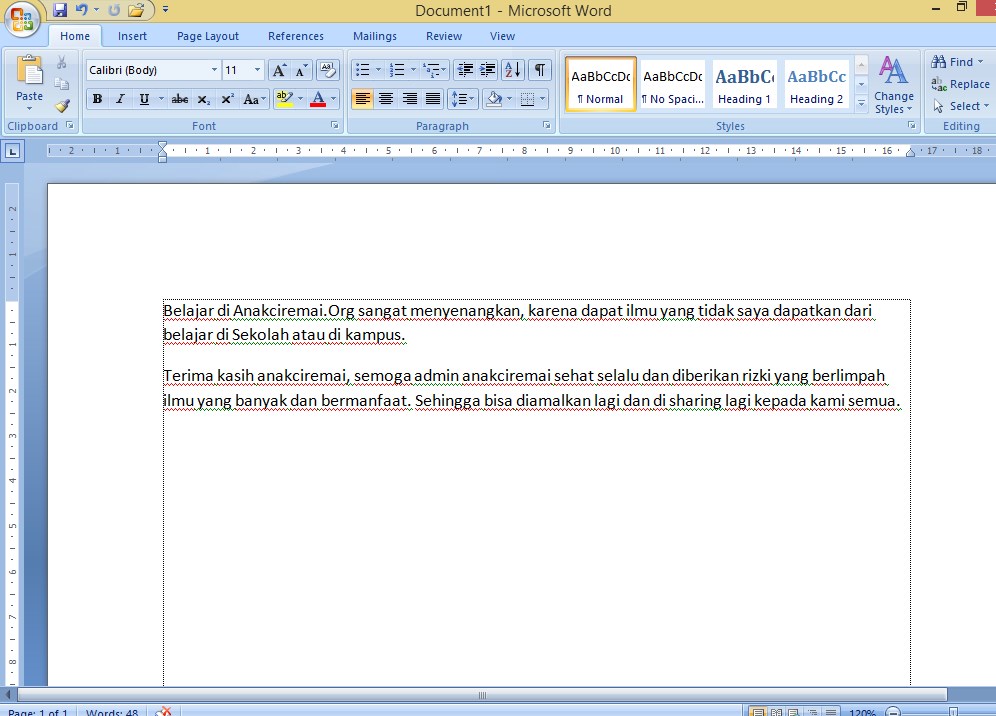 Menambah Paragraf Saat Copy Paste Dari Word Ke Excel