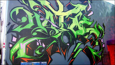 Tribal Graffiti Wall Street-tribal style graffiti