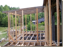 east wall of the kitchen