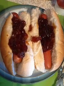 Princes hot dogs and onion relish