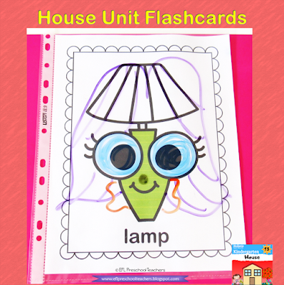 furniture and face flashcards