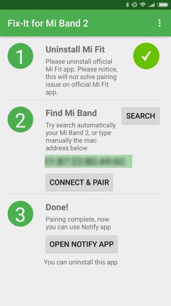 how to fix the mi band sync problem
