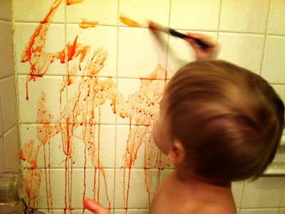 kool-aid paint, bathtub activities, kool-aid paint bathtub, pinterest fail, early education, DIY bath paints