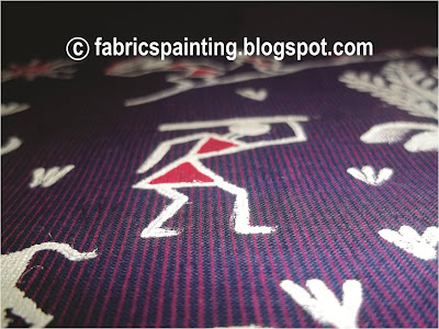 colourful warli painting on kurta