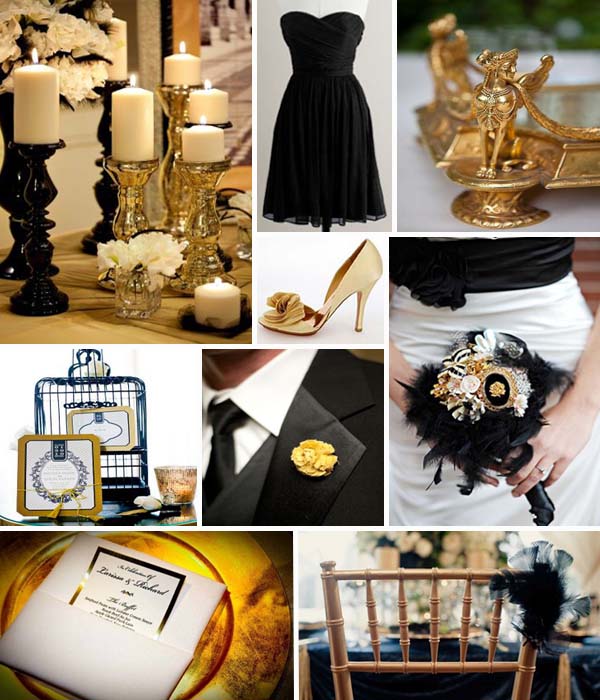 Black and Gold Wedding Decorating Ideas Get inspired by these inspiration 