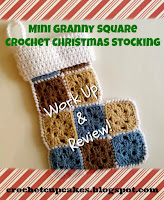 mini granny square crochet Christmas stocking work up and review