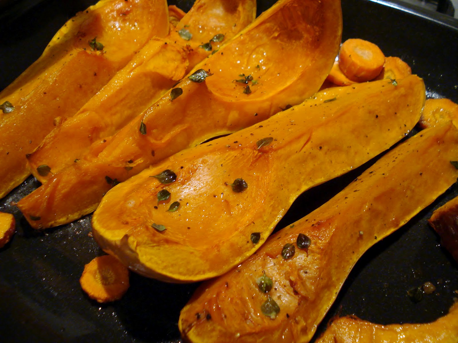 the to butternut pan. and roasted and the add to off roast herbs  the skin Peel squash zucchini squash and how the