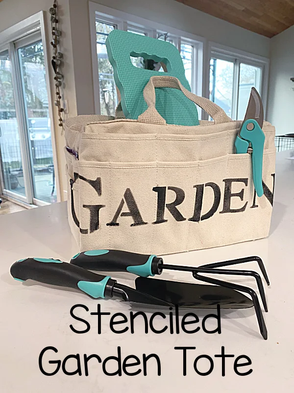 garden tote with accessories and overlay