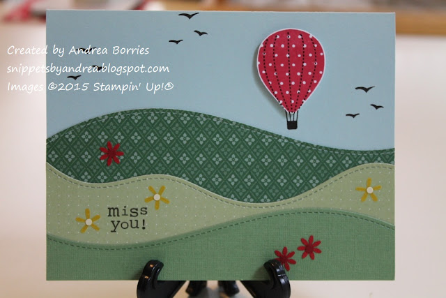 Miss-you card made with Stitched Hillside Borders dies from Lawn Fawn and Up, Up & Away stamp set from Stampin' Up!