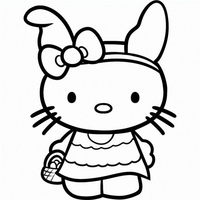 Printable Hello Kitty Coloring Pages Free To Print