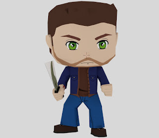 dean supernatural papercraft by rondipaper