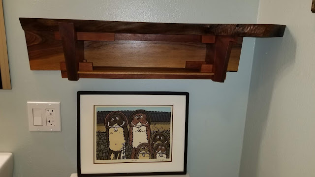 Walnut Live Edge Shelf