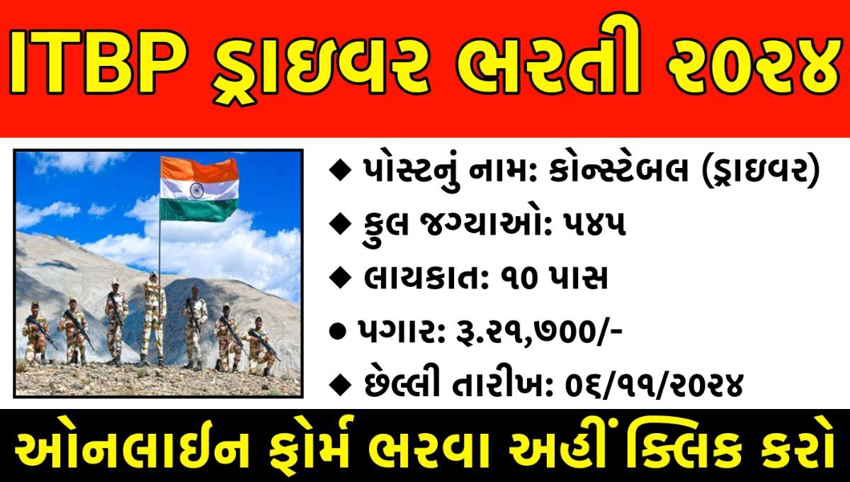 ITBP Driver Recruitment 2024