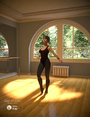 3d Models Art Zone - Let's Get Physical Bundle, Textures, Poses and Dance Class Studio 