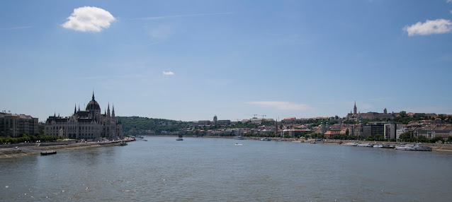 Budapest vista dal ponte dell'Isola Margherita-Budapest