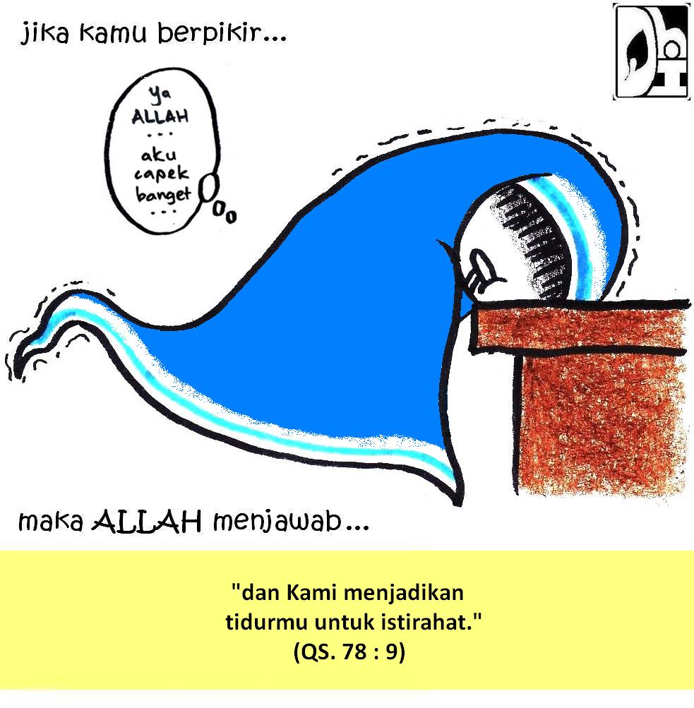 Komik Muslimah Istirahat Dulu Tidur Dulu