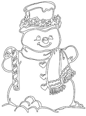 Blank Snowman Coloring Pages 