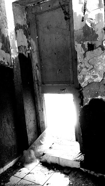 abandoned building door