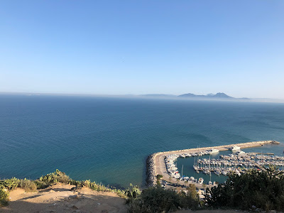 Sidi Bou Saïdの高台から見る海