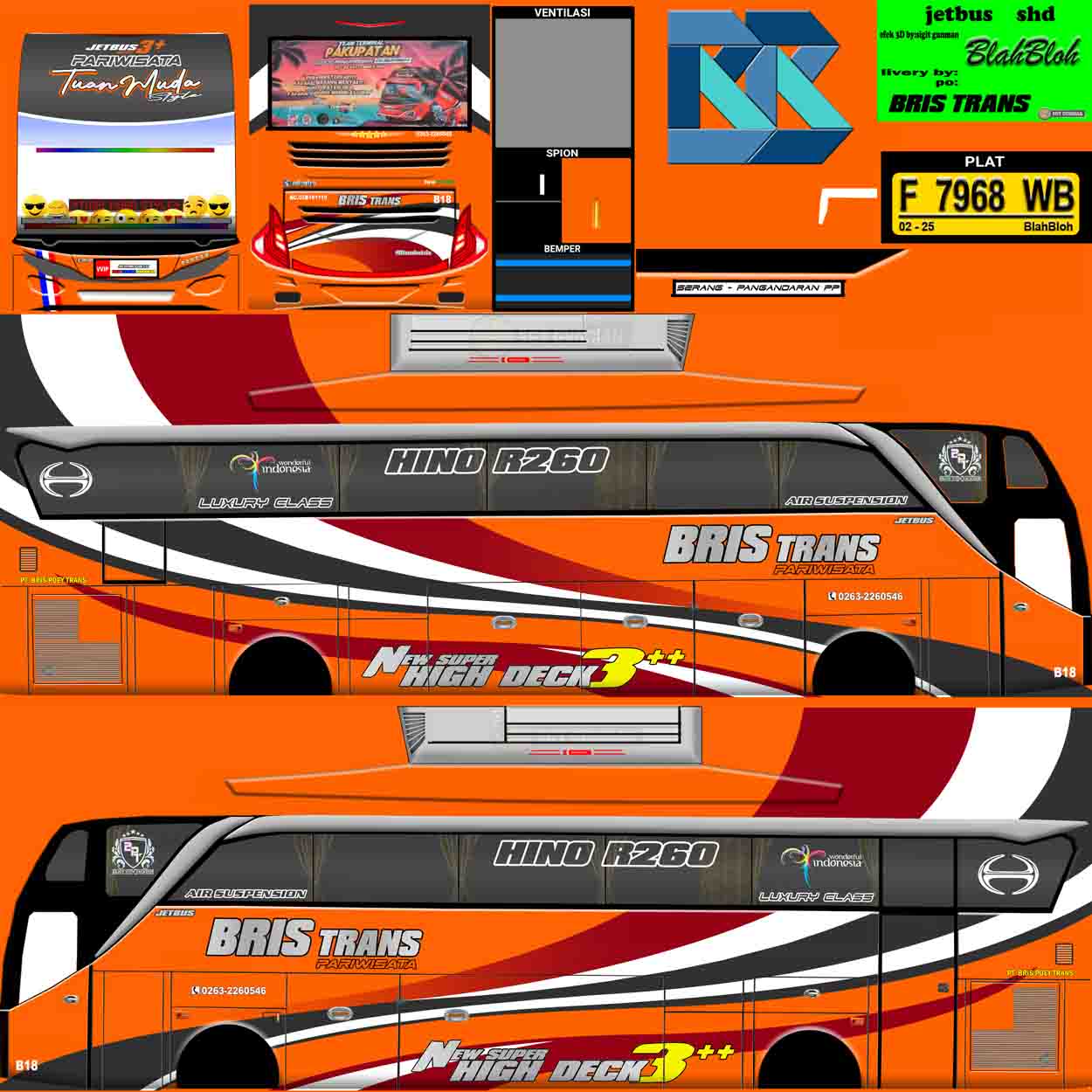 livery bussid bris trans tuan muda