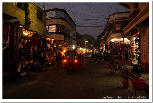 Panajachel Main Street at night