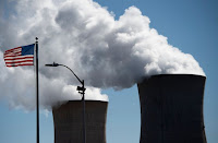 Steam rises from the nuclear plant on Three Mile Island. The Exelon-owned Pennsylvania plant, whose partial meltdown in 1979 cultivated deep public distrust of nuclear energy, closed last month. (Credit: Andrew Caballero-Reynolds via Getty Images)) Click to Enlarge.