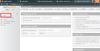 baru database phpmyadmin