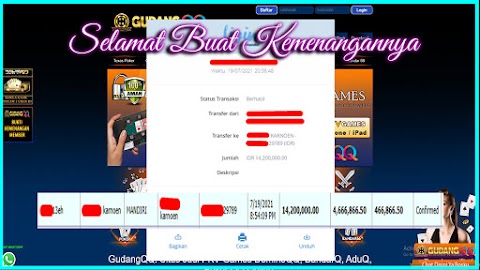 Selamat Kepada Member Setia GudangQQ WD sebesar Rp. 14.200.000.-