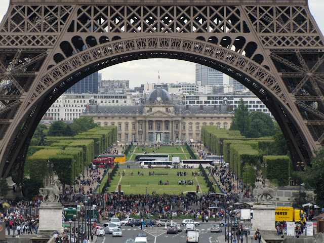 Champ de Mars, École Militaire, Eiffel Tower seen from the Trocadéro, Paris