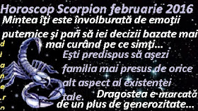 Horoscop Scorpion februarie 2016