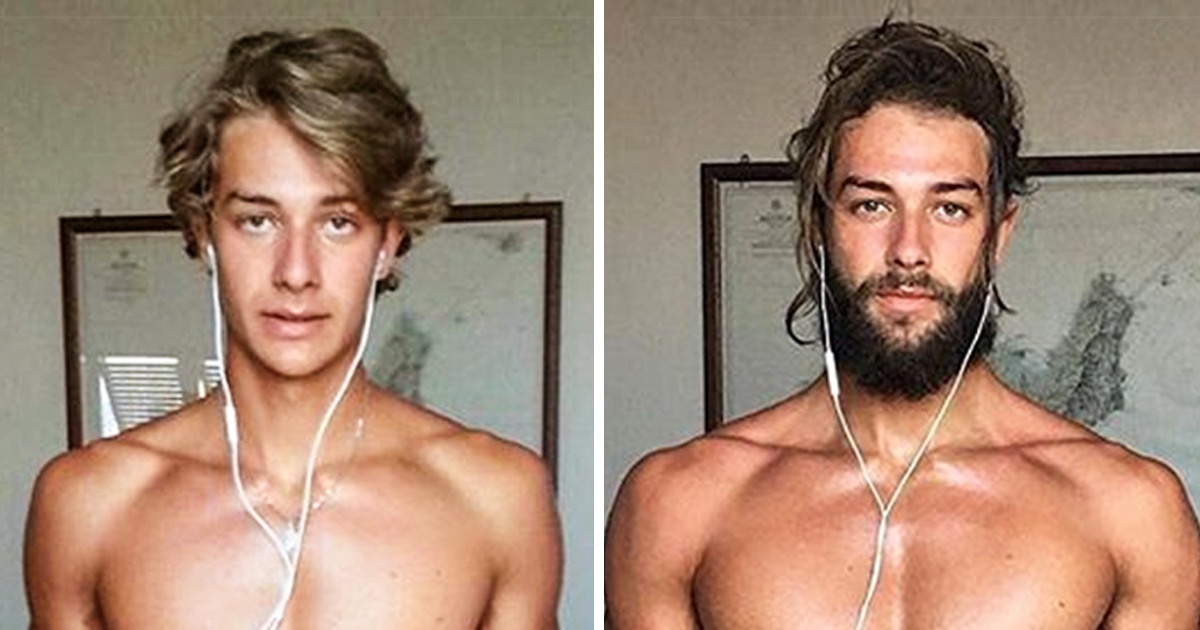 20 Photos Of Men Before And After They Grew A Beard