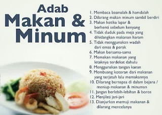 Adab Cara Makan Dan Minum Sesuai Sunnah Rasulullah