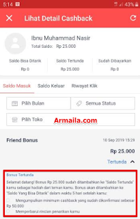 Detail CashBack ShopBack