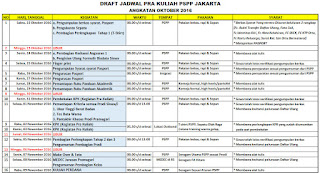 Jadwal Pra Kuliah PSPP Jakarta