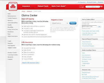 Report State Farm Insurance Claims