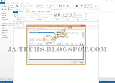 How to Create/Insert Signatures in MS Outlook - Tutorial Step 6